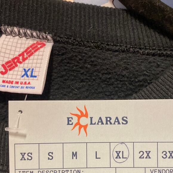 Vintage Jerzees USA American Legion Post C147 Jasper Indiana Black Crewneck XL - Picture 3 of 3